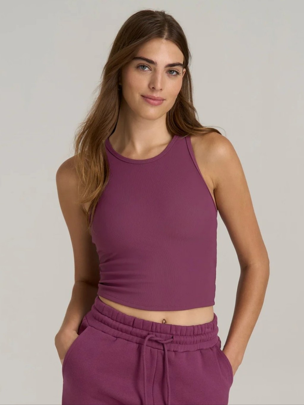 American Tall Cropped Ribbed Tank Top